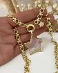 Collar Estrella Cuarzo eslabones mixtos punto luz gold  - Miniatura 1