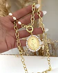Collar Maxi Medalla Virgen de los Rayos Perlas Gold - Miniatura 4