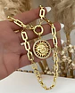 Collar Medalla Sol eslabones aplanados Gold  - Miniatura 4