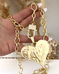 Collar XL Maxi Corazon Mate broche Candado Gold - Miniatura 1