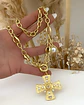 Collar XL Maxi Cruz Perlas Cristales  Gold - Miniatura 2