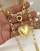 Collar Corazón Sagrado eslabones mixtos gold - Miniatura 1