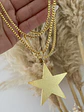 Collar XL Maxi Estrella lijada gold - Miniatura 1