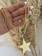 Collar XL Maxi Estrella lijada gold - Miniatura 3