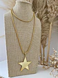 Collar XL Maxi Estrella lijada gold - Miniatura 2