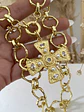 Collar Maxi Cruz Perlas Cristales eslabones maxi - Miniatura 1