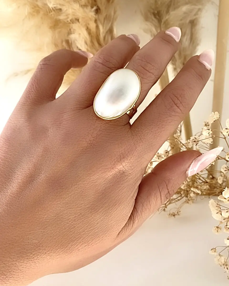 Maxi Anillo Boheme Nácar  2