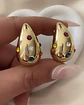 Aros Gota Circones Colores Gold  - Miniatura 3
