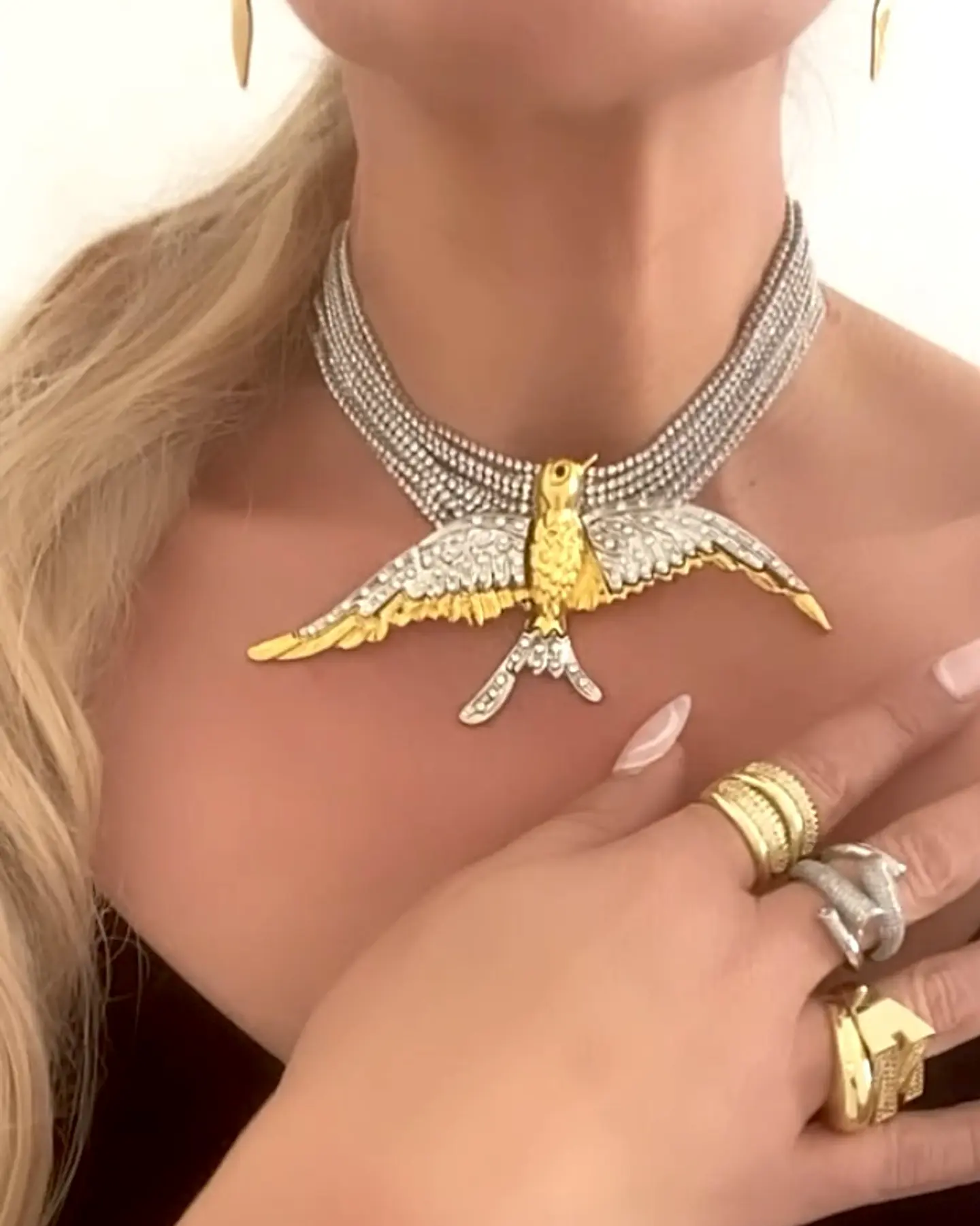 Maxi Choker Ave Strass  1