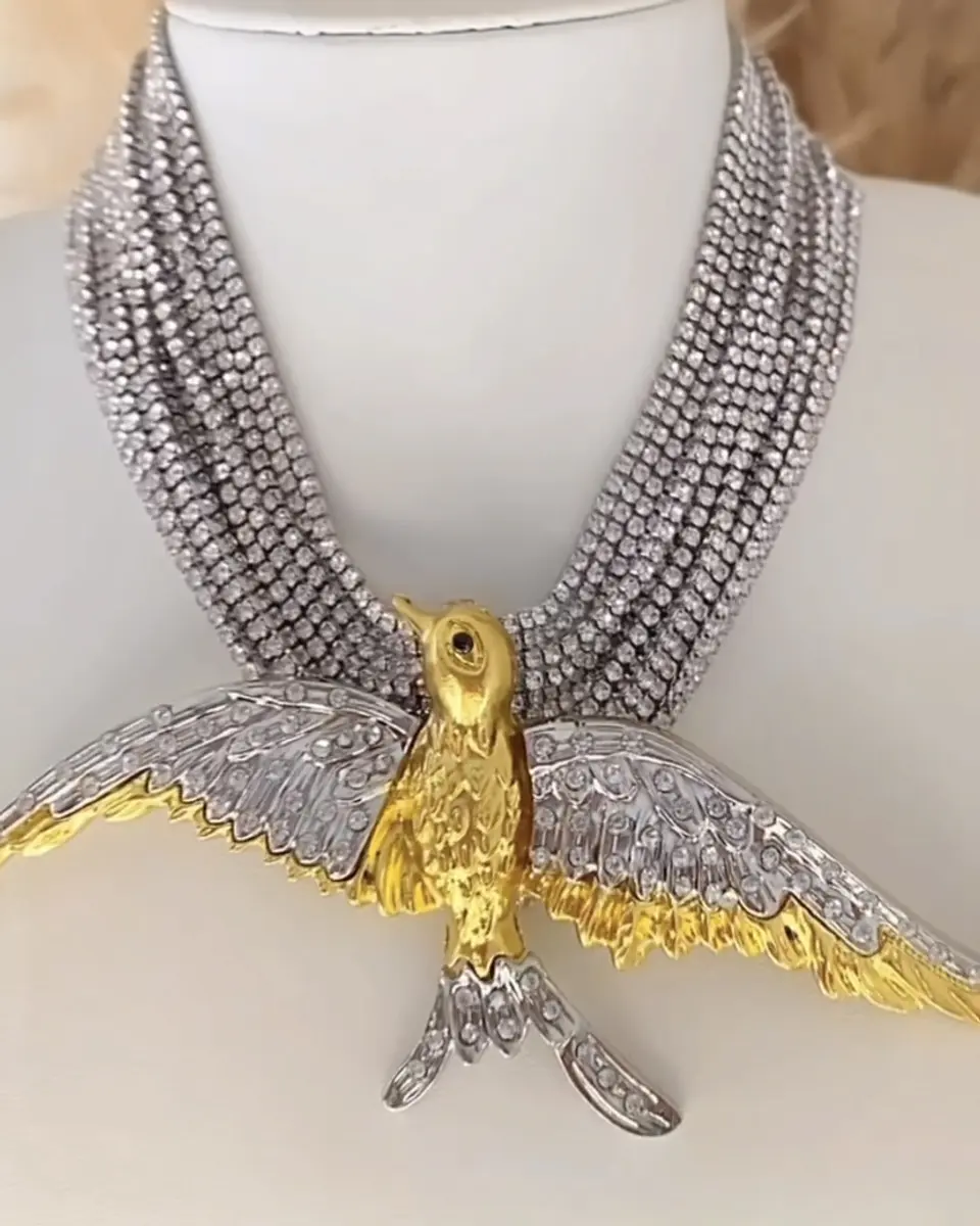 Maxi Choker Ave Strass  5