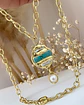 Collar XL Turquesa Nácar con dije Perla  - Miniatura 1