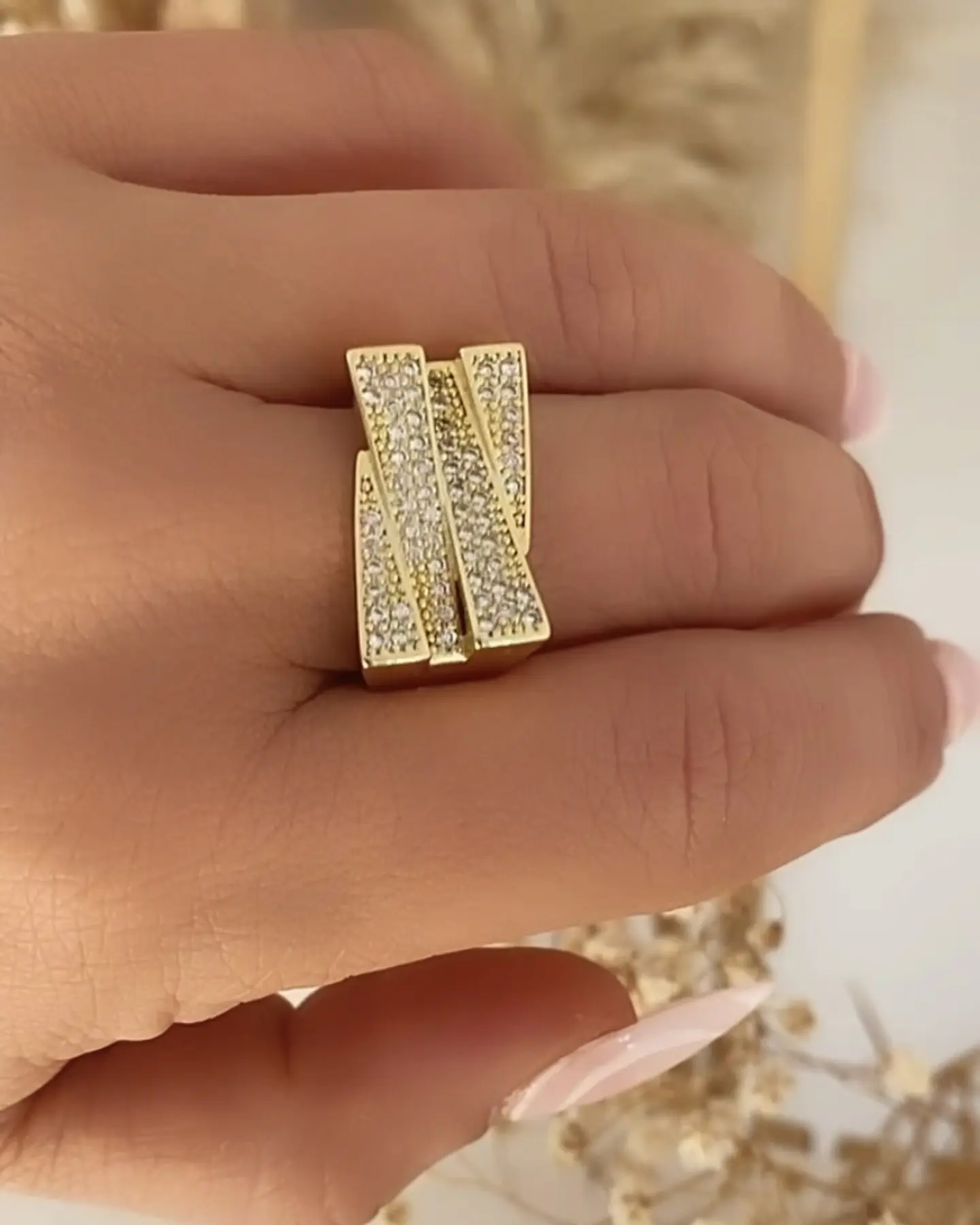 Anillo Niza Circones gold 3