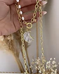 Collar XL Luna Cuarzo con eslabones mixtos  - Miniatura 3