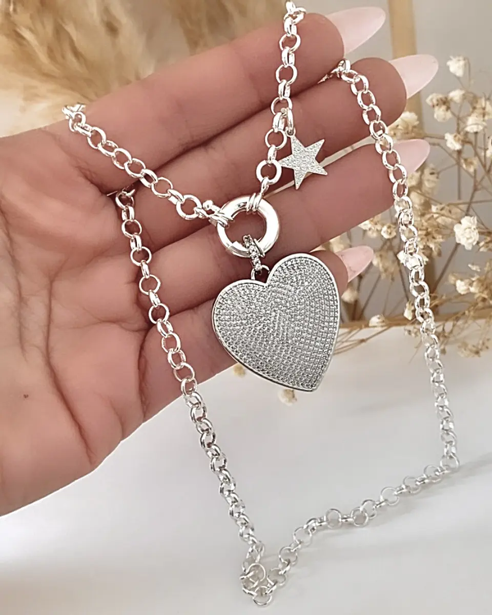 Collar Corazón Silver Circones  1