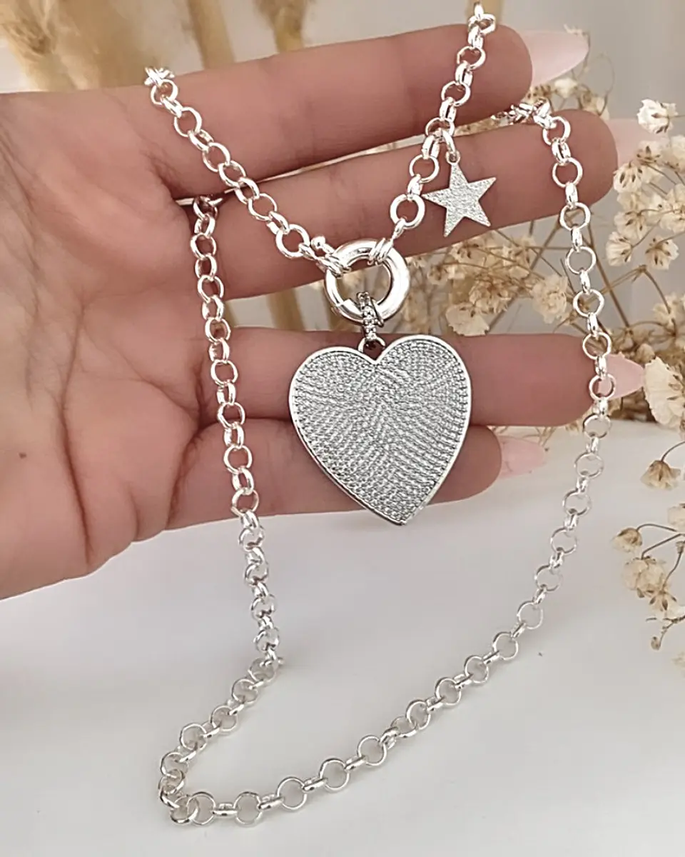 Collar Corazón Silver Circones  4