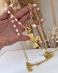 Collar XL Maxi Cruz Perlas Cristales Gold - Miniatura 1