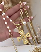 Collar XL Maxi Cruz Perlas Cristales Gold - Miniatura 2