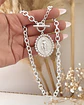 Collar Medallón Virgen Perlas Silver - Miniatura 4