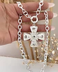 Collar Maxi Cruz Cristales Perlas Silver - Miniatura 2