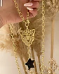 Collar XL Maxi Jaguar Estrella Obsidiana Gold - Miniatura 5
