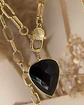 Collar XL Gota Onyx Facetado gold  - Miniatura 4