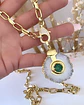 Collar XL Cuarzo Drusa Verde Gold  - Miniatura 1