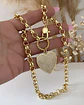 Collar Corazón Circones maxi eslabones rolo gold - Miniatura 1