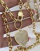 Collar Corazón Circones maxi eslabones rolo gold - Miniatura 2