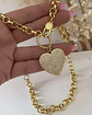 Collar Corazón Circones maxi eslabones rolo gold - Miniatura 3