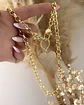 Collar Corazón Circones maxi eslabones rolo gold - Miniatura 4