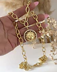 Collar Medallón Sol Circones maxi eslabones Gold - Miniatura 4