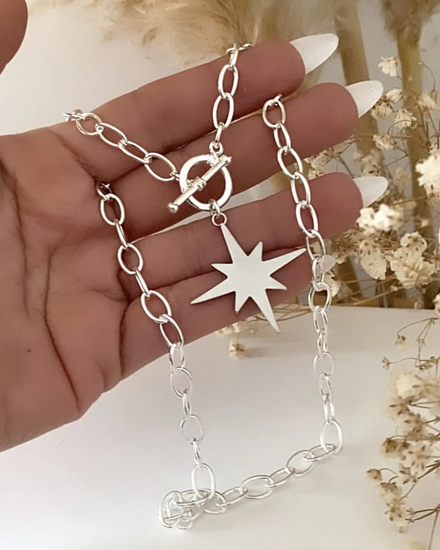 Collar Estrella Guía maxi eslabones Silver  1