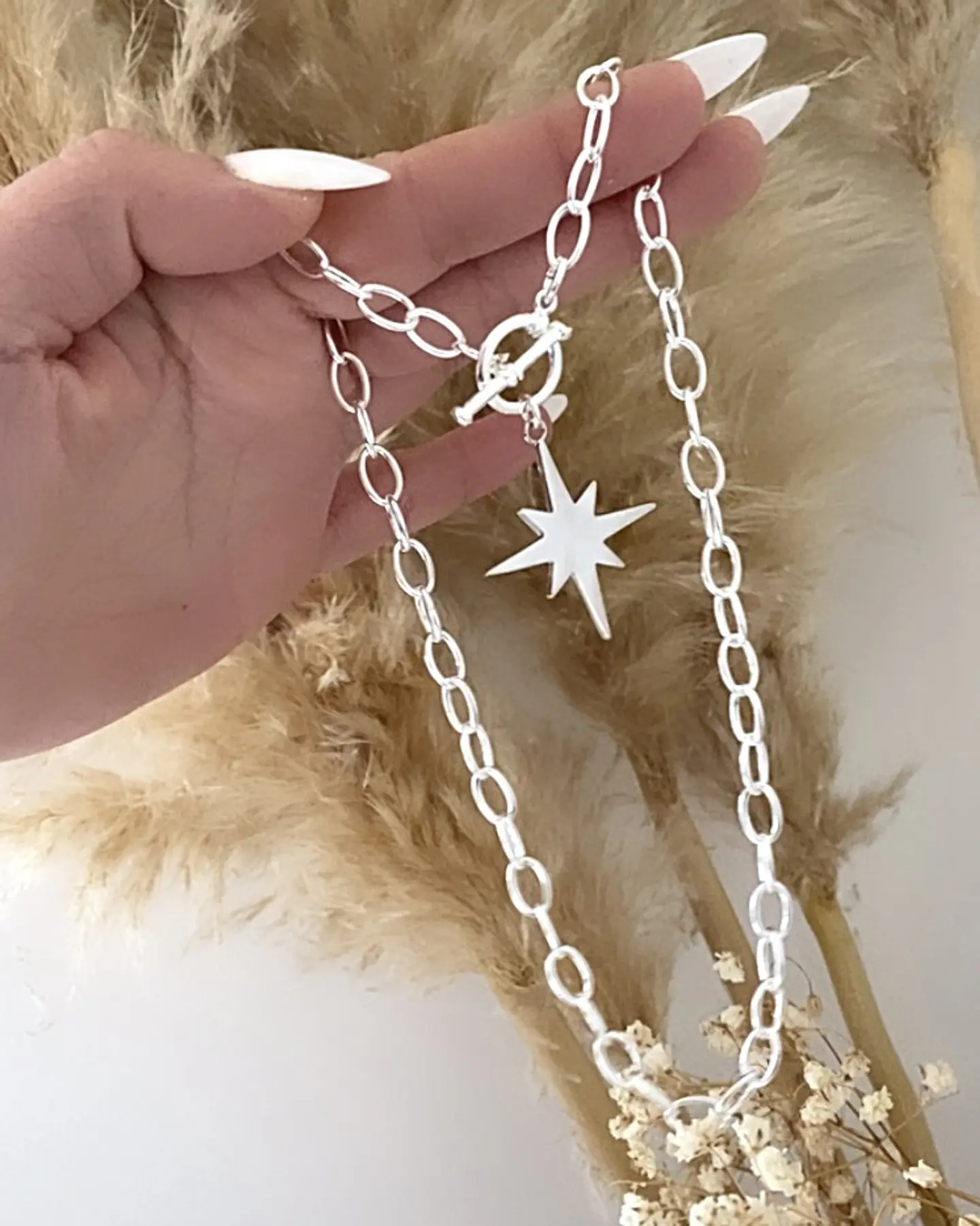 Collar Estrella Guía maxi eslabones Silver  2