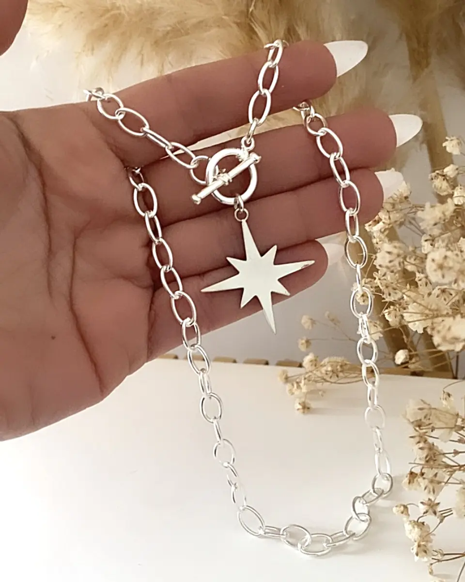 Collar Estrella Guía maxi eslabones Silver  4