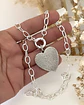 Collar Corazón Circones maxi eslabones Silver - Miniatura 2