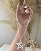 Collar XL Maxi Estrella Calada punto luz Silver - Miniatura 7