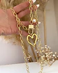Collar XL Corazón Silueta Perla Gold - Miniatura 2