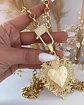 Collar XL Maxi Corazón Barroco Broche Candado - Miniatura 2