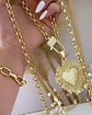 Collar XL Maxi Corazón Barroco Broche Candado - Miniatura 4