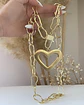 Collar XL maxi eslabones Maxi ﻿Corazón Enchapado - Miniatura 3