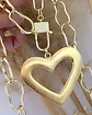 Collar XL maxi eslabones Maxi ﻿Corazón Enchapado - Miniatura 2