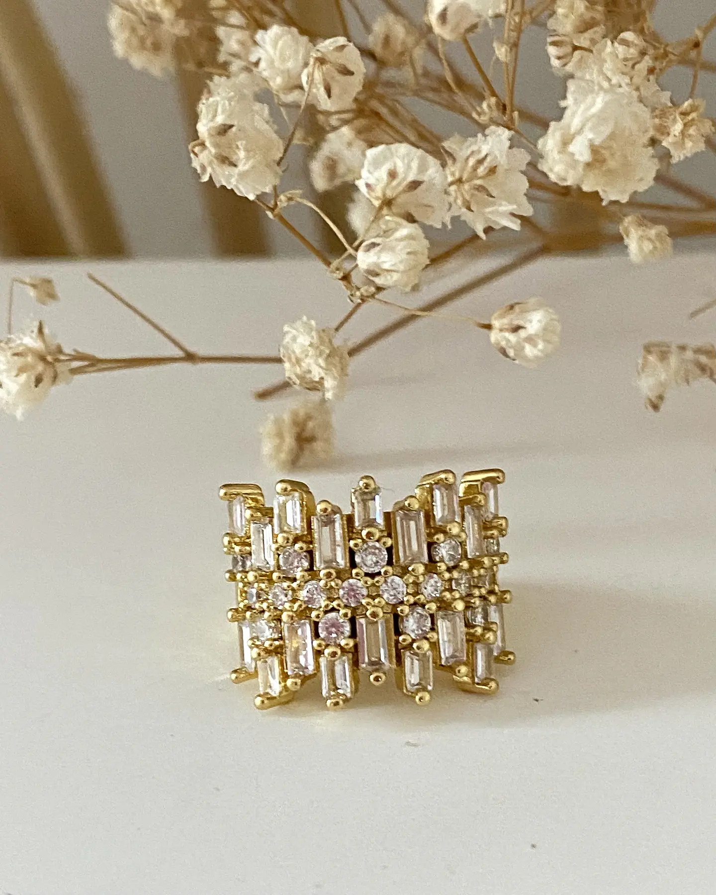 Anillo Sorento Circones rectangulares Gold 2