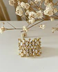 Anillo Sorento Circones rectangulares Gold - Miniatura 2