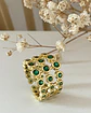 Anillo Napoli Circones Verdes Gold - Miniatura 1