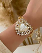Pulsera Maxi Corazon Virgen Nácar Cristales  - Miniatura 1