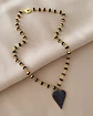 Collar Corazón Circones Black cristales facetados  - Miniatura 2
