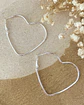 Aros Maxi Corazon Silueta Silver  - Miniatura 1