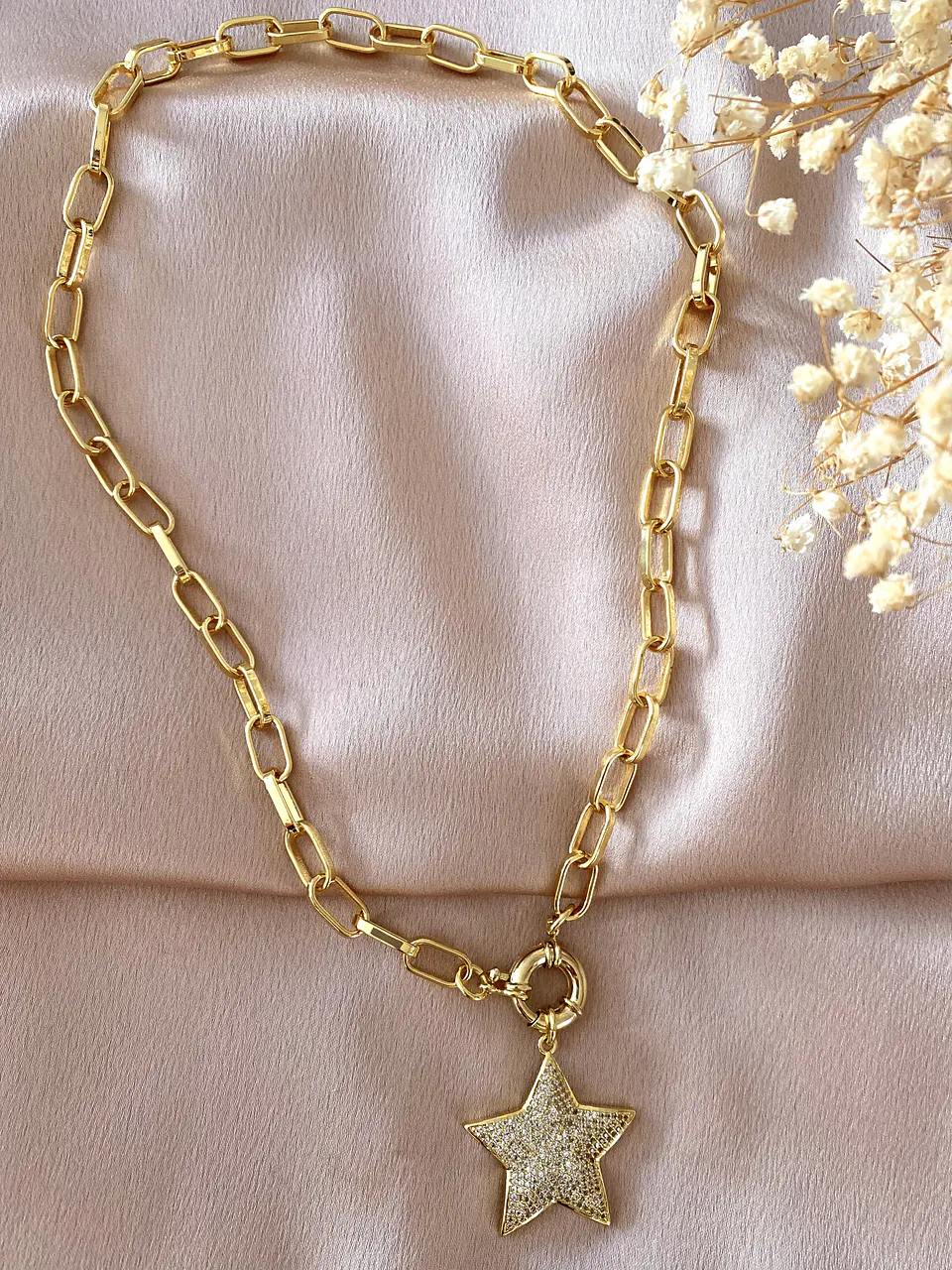 Collar Estrella Circones Gold broche timón  1