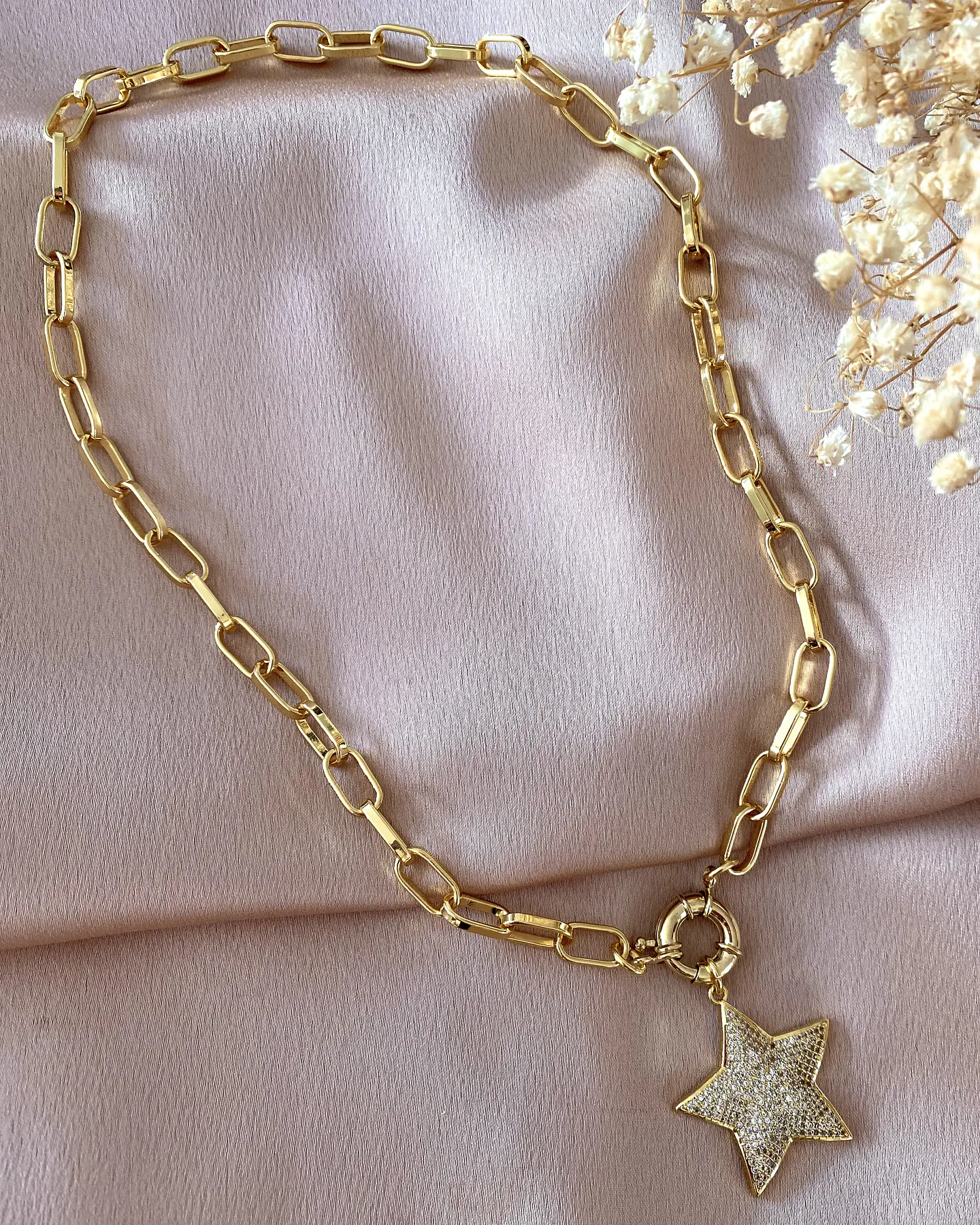 Collar Estrella Circones Gold broche timón  3