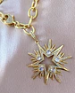 Collar XL Maxi Estrella Cristales y circones Gold - Miniatura 2